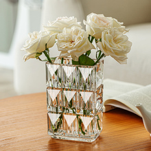 花瓶摆件客厅插花玻璃透明ins风网红轻奢高级感水养玫瑰百合鲜花