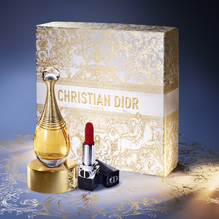 礼物 节日礼遇 Dior迪奥圣诞花盒真我传奇礼盒香水口红999套装