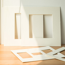 裱 不单卖 米白色2mm加厚卡纸衬纸 长方形正方形画框相框装 可定制
