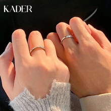 结婚礼物送男女友 KADER莫比乌斯环情侣戒指纯银对戒一对素圈款