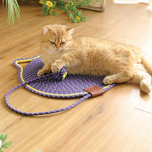 网红编织棉绳猫抓垫自嗨球一体睡觉垫子可水洗磨爪神器不掉渣 新款