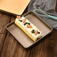 28×28蛋糕卷烤盘模具烤箱用正方形毛巾卷雪花酥不粘家用烘焙工具