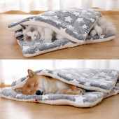 保暖耐咬狗窝猫窝宠物睡垫棉垫睡觉用保暖毛毯 猫垫子狗垫子秋冬款
