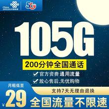 hk联通流量卡纯流量上网卡无线流量卡4g5g手机卡电话卡全国通用