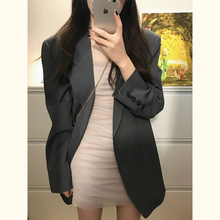 韩版 高级感灰色西装 外套女2023春秋装 新款 小个子宽松显瘦休闲西服