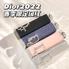 527 Dior迪奥2022超模黑管漆光可替换口红壳716 727 720 牛仔粉皮