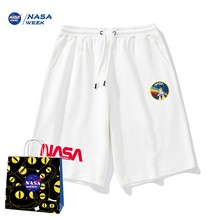 WEEKNASA 潮牌外穿直筒裤 NASA 夏季 WEEK男士 宽松运动休闲五分裤