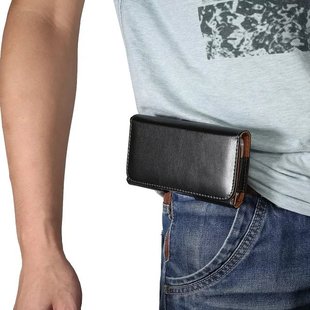 5.5寸跑步手机腰包男穿皮带横款手机套 迷你超薄单层手机包小挂包