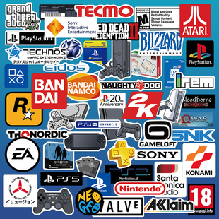 PS5游戏机贴纸2K暴雪EA万代SONY电玩掌机电脑手机ipad壳防水贴画