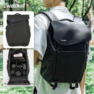 Cwatcun香港新款户外旅行单反相机包双肩防水防震背包专业摄影包