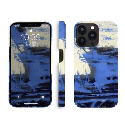蓝白色彩菲林15四包光面iPhone13/12小米手机壳
