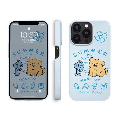 夏日狗狗苹果15PRO手机壳iPhone14/13卡通12菲林硬套11