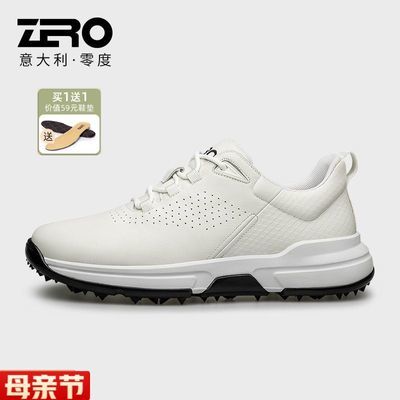 Zero零度男鞋2024夏季新款高尔夫鞋男士真皮轻便透气运动休闲鞋男