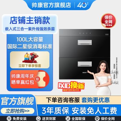 帅康DS1大容量家用厨房镶嵌式消毒柜触控嵌入式紫外线消毒碗柜