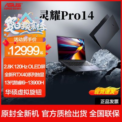 华硕灵耀Pro14 13代酷睿i9 RTX4060高颜值 全新学生笔记本电脑