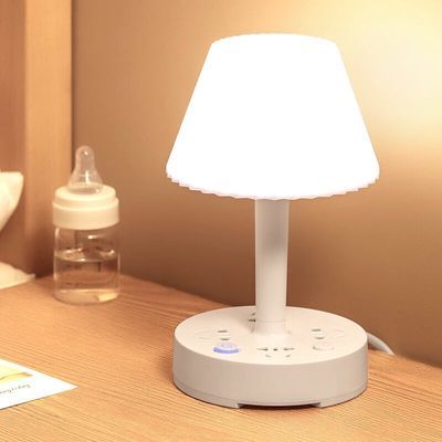 LED护眼多功能台灯插座学习床头夜灯插头转换器卧室灯USB充电排插