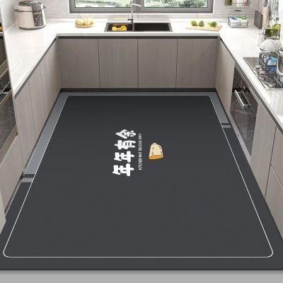 硅藻泥厨房地毯地垫防滑吸水吸油速干卫生间门垫可定制满铺大尺寸