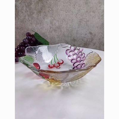花边简约水晶玻璃专用点心日式创意家用客厅糖果茶几果盘