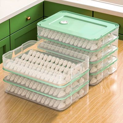 冷冻饺子盒厨房家用水饺盒冰箱食品级保鲜盒加厚收纳盒塑料馄饨盒