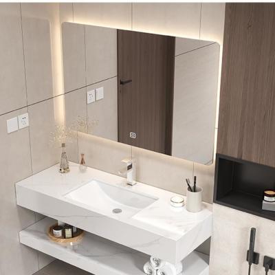 4现代简约实木浴室柜组合卫生间陶瓷一体洗漱台洗脸洗手盆柜套装