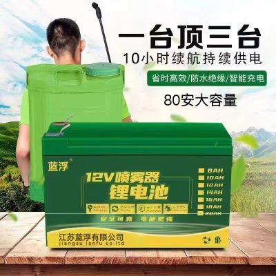 电动喷雾器专用锂电池12v80a农用大容量蓄电瓶打药机户外照明电瓶