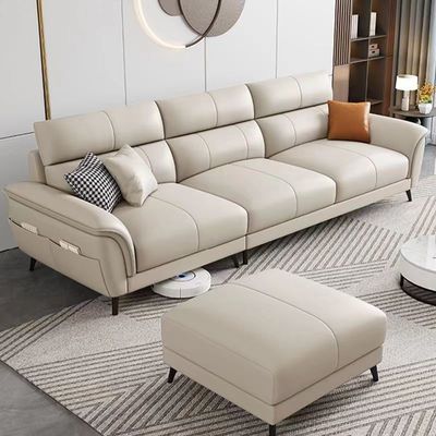 小户型北欧科技布沙发客厅简约现代2023新款三人四位家用直排沙发