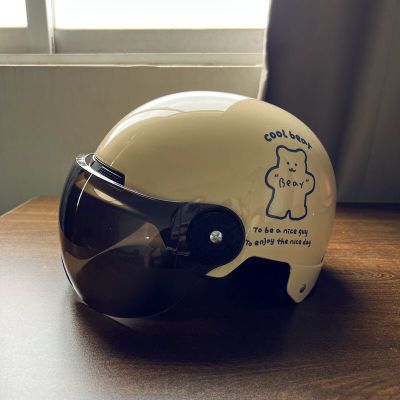 3C认证新国标电动车头盔男女四季通用防晒夏可爱半盔摩托车安全帽