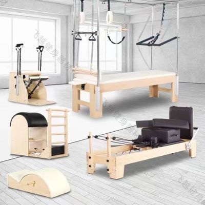 普拉提器械白枫木核心床五件套凯迪拉克床提桶稳踏椅运动健身器材