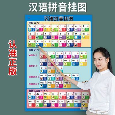 拼音挂图汉语拼音字母表挂图大墙贴一年级声母韵母拼读学习神器