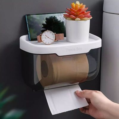 创意卷纸盒卫生间纸巾盒防水免打孔厕所抽纸厕手纸盒卫生纸置物架