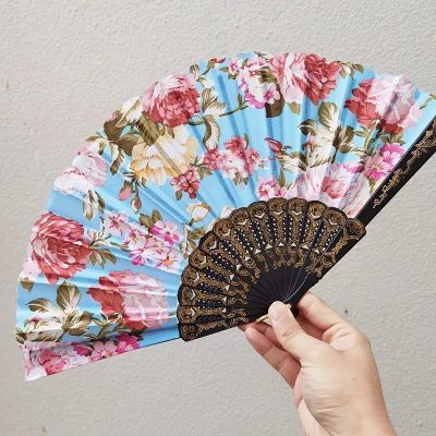 夏季日式小清新布面扇子折扇古风男女式学生用迷你便携折叠小扇子
