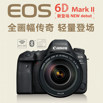 全画幅单反佳能EOS6D Mark II/ 佳能6D2相机专业照相机24-105套机