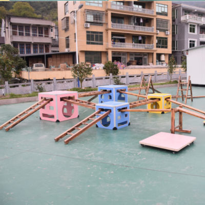 幼儿园安吉滚筒游戏玩具组合儿童感统室外木质攀登架【7天内发货】