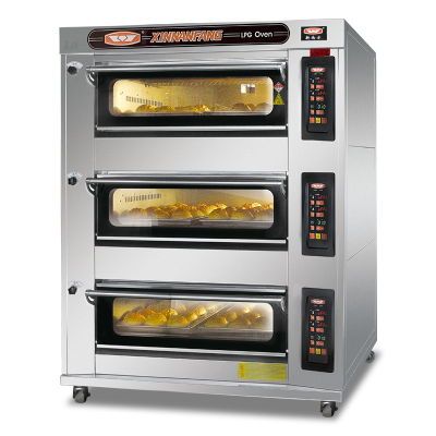 新南方烤箱商用大容量三层六盘燃气炉月饼面包披萨炉60AI厂家直销