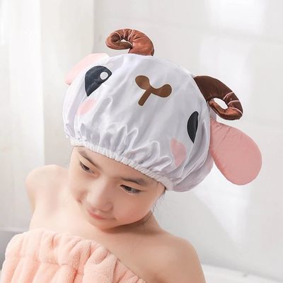 一次性浴帽女童男儿童防水洗澡帽女款时尚发膜专用淋浴帽家用头套