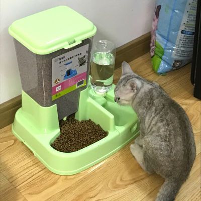 猫咪用品猫碗双碗自动饮水狗碗自动喂食器宠物用品猫盆食盆猫食盆