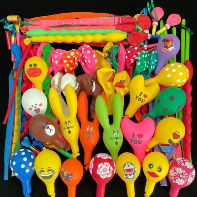 气球套餐儿童兔子气球异形气球超萌多款卡通混装长条圆形儿童玩具