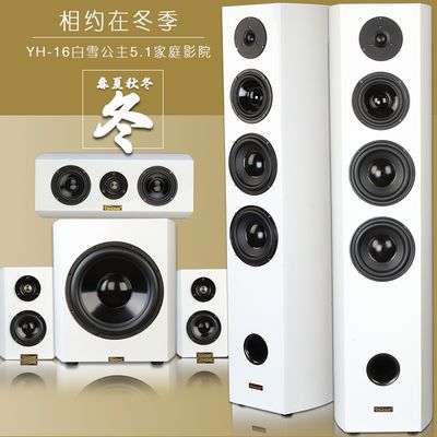 YOHONG英瀚YH-16亮光烤漆5.1家庭影院音响套装3D环绕蓝牙功放音箱