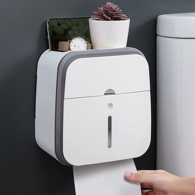 卫生间纸巾盒厕所卫生纸置物架壁挂式抽纸盒免打孔创意防水纸巾架