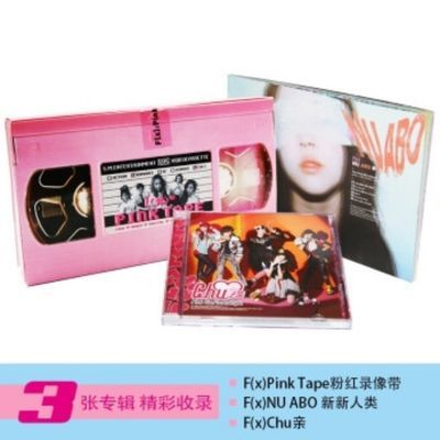 f(x)3张专辑 新新人类/chu~亲/粉红录像带 CD+写真本+签名卡fx