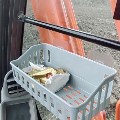 挖掘机驾驶室收纳盒农用拖拉机置物袋车载挖机储物盒粘贴片铲车配