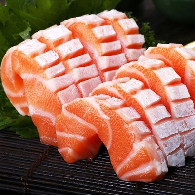 正宗挪威新鲜三文鱼鱼腩中段拼盘即食生鱼片日式刺身料理可发全国
